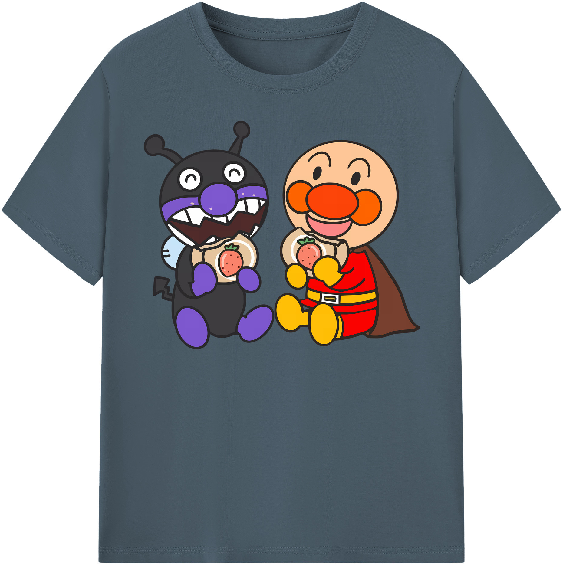 （画像用） アンパンマン Anpanman 綿100％半袖Tシャツ（フロントプリント）